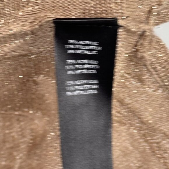 Chicos 2 Travelers Collection Metallic gold textured Knit Sweater Size Large - Picture 3 of 14